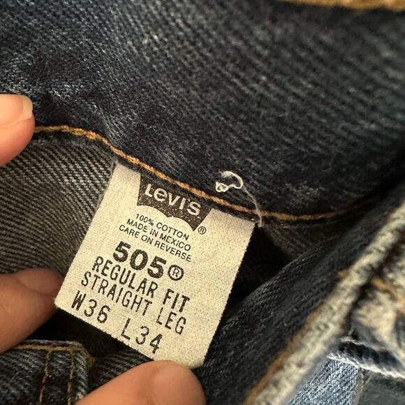 Levi’s Men’s 505 Jeans Vintage 2002 Size 36 x 34 - Picture 4 of 8